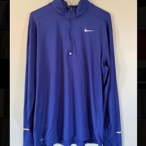 Blue Nike Dri-Fit 1/4 zip
